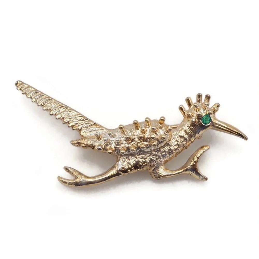 Silver Roadrunner Brooch
